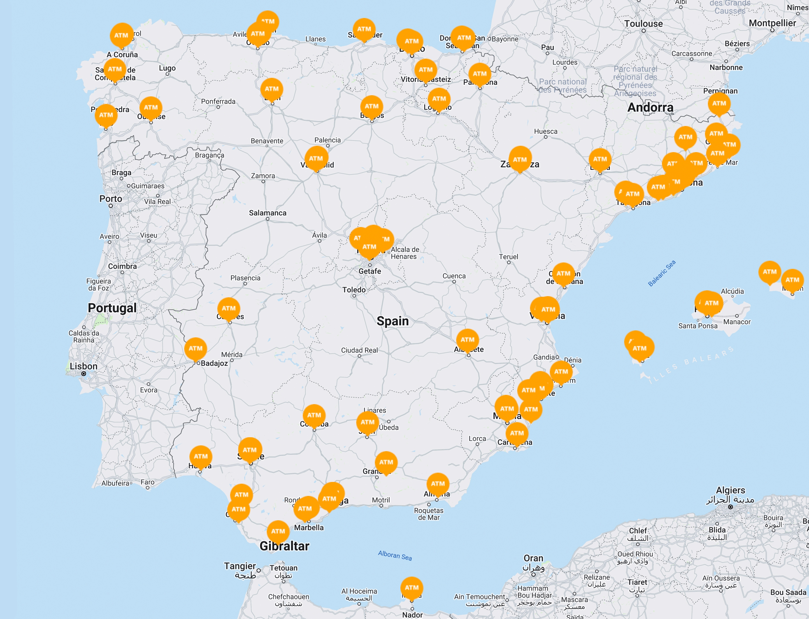 BitBase Bitcoin ATM map