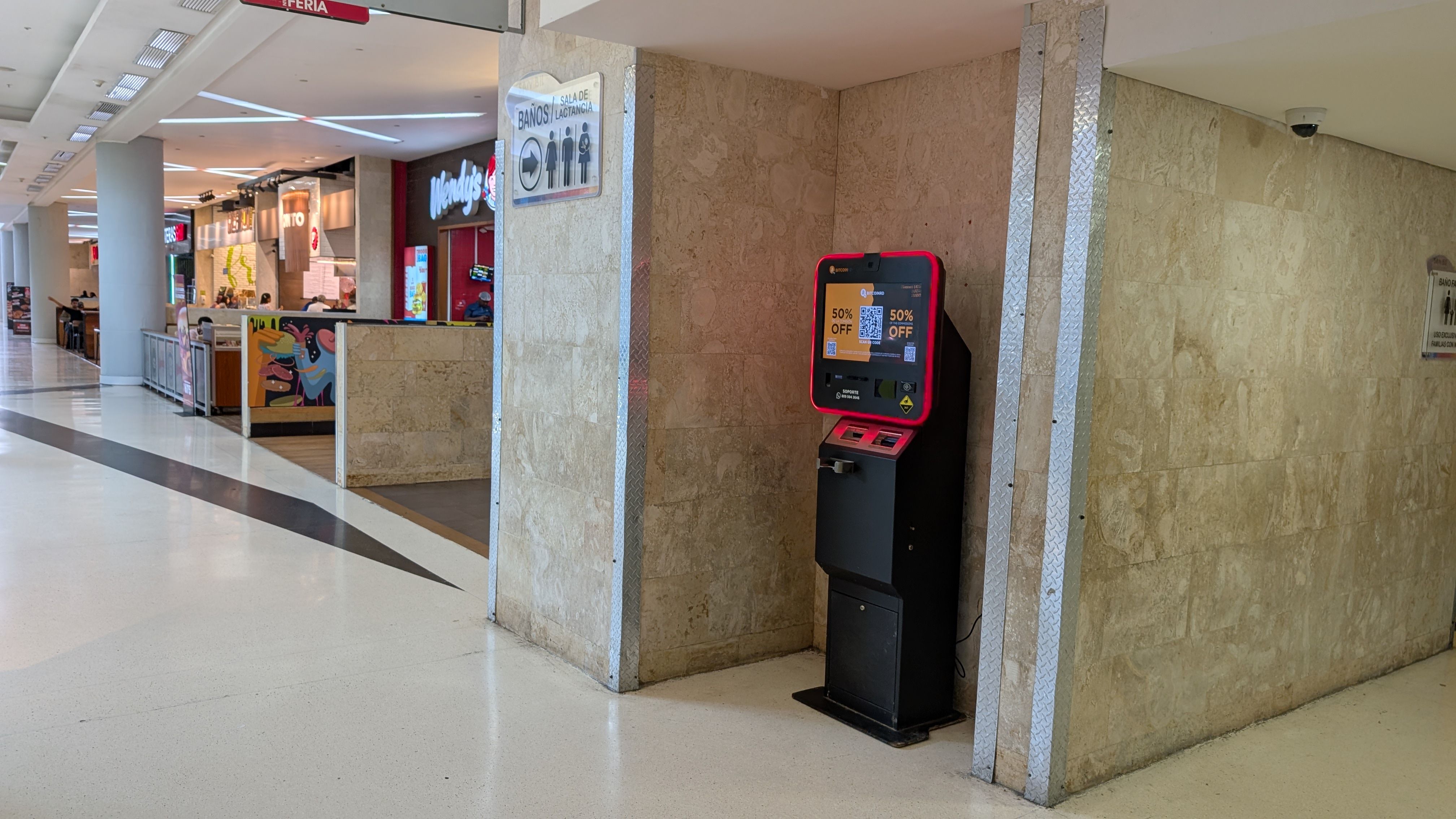 BitcoinRD ATM in a shopping mall