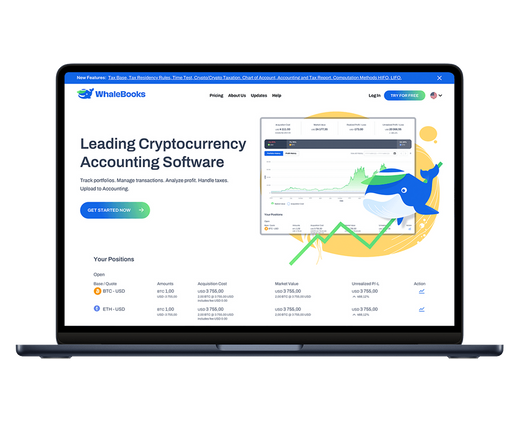 WhaleBooks.com is a comprehensive tool for accounting and tax calculations in the crypto-world. WhaleBooks is designed to keep all of your trades and crypto assets in one place – it allows you to automate all aspects of cryptocurrency tax compliance and crypto accounting processes. It gives traders,